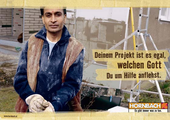 Hornbach Plakat gegen Ausländerfeindlichkeit